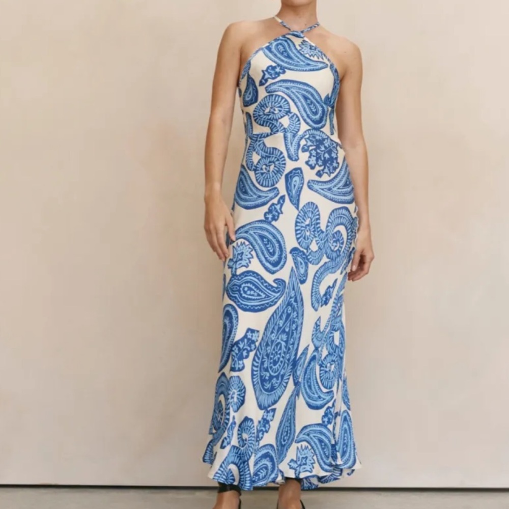 *SOLD* VRG GRL Isyana Bias Cut Maxi Dress - Hazina